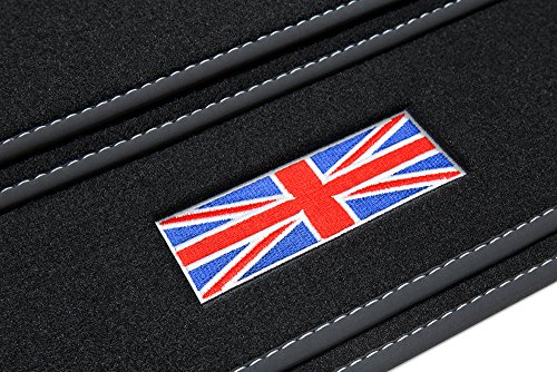 teileplus24 500-FBA Alfombrillas „Union Jack“ para Mini I 1 R50 53 2001-2006