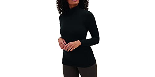 tex leaves Camiseta Interior Térmica para Mujer - Cuello Alto - Colores a Elegir (Negro, L)