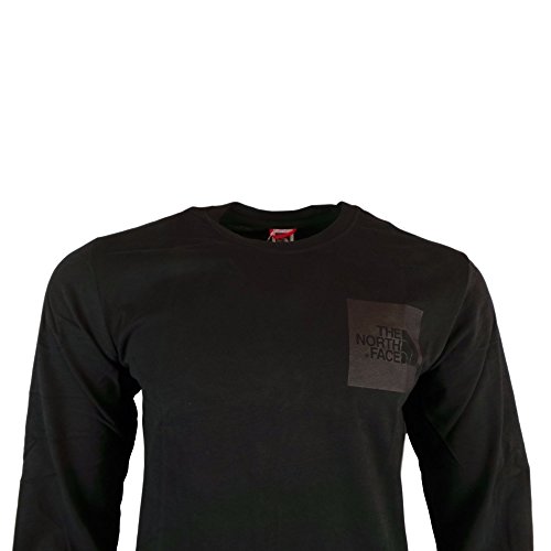 The North Face M L/S Fine tee Camiseta Manga Larga, Hombre, Negro (TNF Black), S