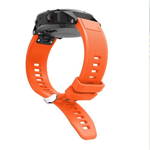 TOPsic Garmin Fenix 5 Banda, Silicona Reemplazo Correa con 2pzs Destornilladores para Garmin Fenix 5/Forunner 935/Fenix 5 Plus/Fenix 6/Fenix 6 Pro, 13.5cm-22.5cm, no Adapta a Fenix 5X, 5s