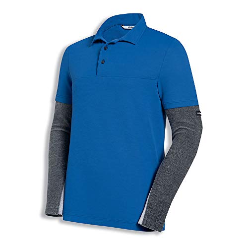 Uvex Nanoflex Modell 7438 Poloshirt, Anthrazit/Royalblau, XL Grösse