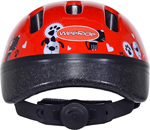 WeeRide Casco de Bicicleta Casco bebé, Bebés Unisex, Rojo, XXS