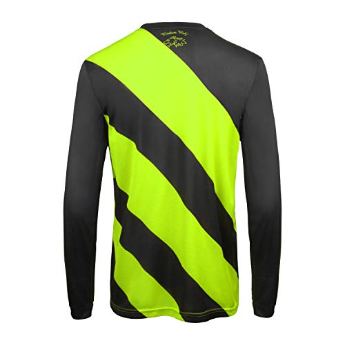 Wisdom Wolf Camiseta de ciclismo de manga larga para hombre, transpirable, cómoda, suave, absorbe la humedad, para ciclismo