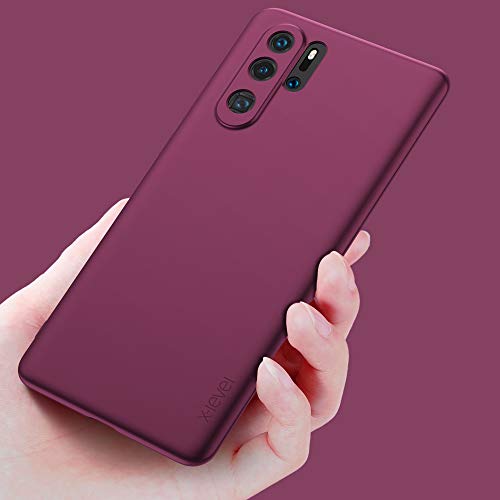 X-level Funda para Huawei P30 Pro, Carcasa para Huawei P30 Pro Suave TPU Gel Silicona Ultra Fina Anti-Arañazos y Protección a Bordes Funda Phone Case para Huawei P30 Pro - Vino Rojo