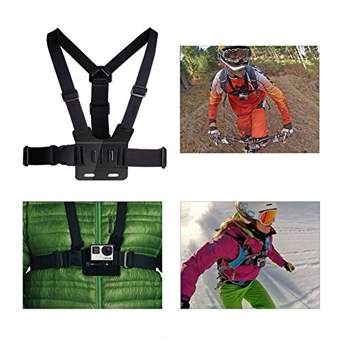 YhtSoprt Juego de accesorios para GoPro, compatible con GoPro Hero 6/5/4/3, Hero Session y SJ4000 Xiaomi Yi DBPower y otras cámaras deportivas, color negro