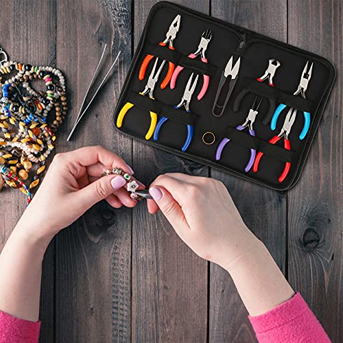 10 alicates de joyería, kit de alicates de precisión profesional para hacer joyas, alicates de corte de joyería, alicates de punta redonda, alicates de punta plana joyas y herramientas