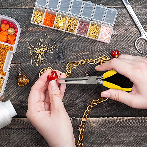 10 alicates de joyería, kit de alicates de precisión profesional para hacer joyas, alicates de corte de joyería, alicates de punta redonda, alicates de punta plana joyas y herramientas