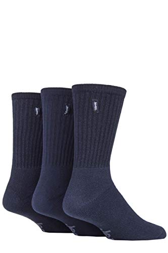 3 pares de calcetines deportivos para hombre Jeep Urban Trail de algodón azul marino/cielo. 40-46