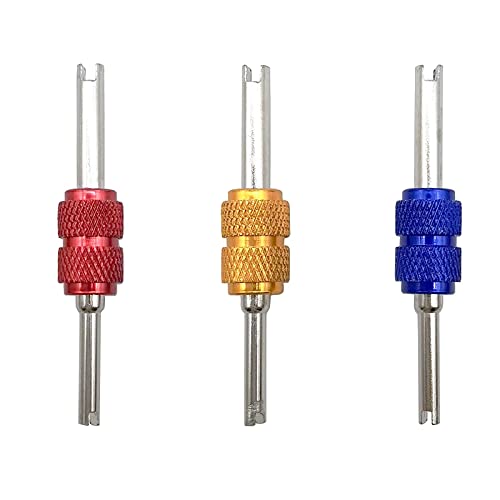 3 Pcs Extractor de Núcleo de Válvula Herramienta de Reparación de Núcleo de Válvula Valvulas para Neumaticos Removedor para Nucleo para Valvula Reparación de Neumáticos - 3 Colores(13,8 * 7,5 MM)