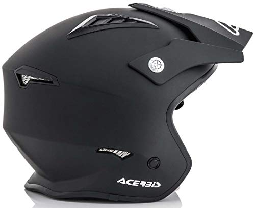 Acerbis Jet Aria, Casco de Moto, Negro Mate, XL