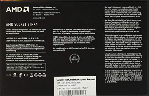 AMD Ryzen Threadripper 3970x 4.5GHz 128MB L2 Caja procesador