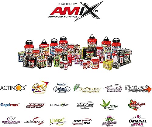 AMIX - Complemento Alimenticio - Caffeine 200 Mg With Taurine - 90 Cápsulas - Mejora la Resistencia - Ayuda a la Concentración - Suplemento Alimenticio de Cafeína