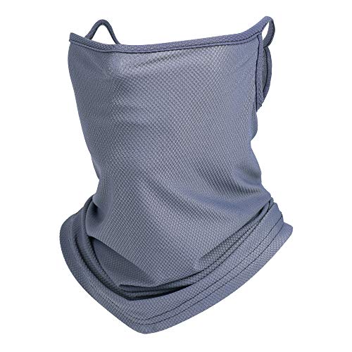 Arcweg Braga de Cuello Hombre Moto Deportes Braga de Cabeza Bandana Tubular Oreja de Montaje Verano al Aire Libre Elástico Transpirable 24.5 * 35.5cm Gris Oscuro