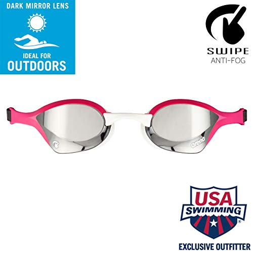 ARENA Gafas Cobra Ultra Swipe Mirror Natación, Unisex niños, Silver/Pink, Talla Única