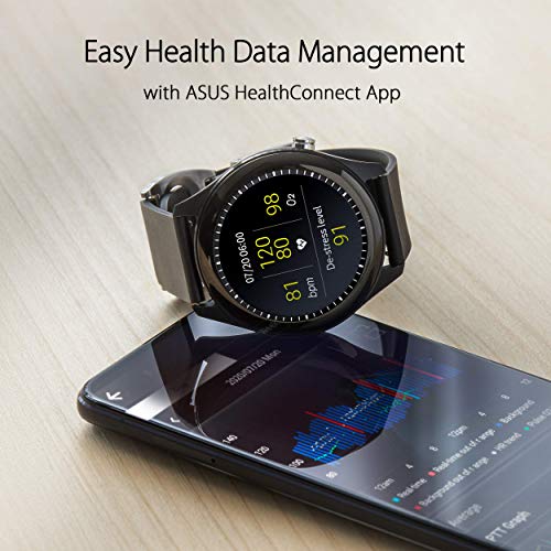 ASUS HC-A05 VivoWatch SP Smartwatch con Monitorización de Pasos, Ruta, Frecuencia Cardiaca, Sueno, Calorías, Altímetro, Resistente al Agua, Color Negro