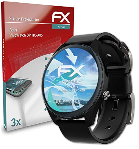 atFoliX Película Protectora Compatible con ASUS VivoWatch SP HC-A05 Protector Película, Ultra Claro y Flexible FX Lámina Protectora de Pantalla (3X)