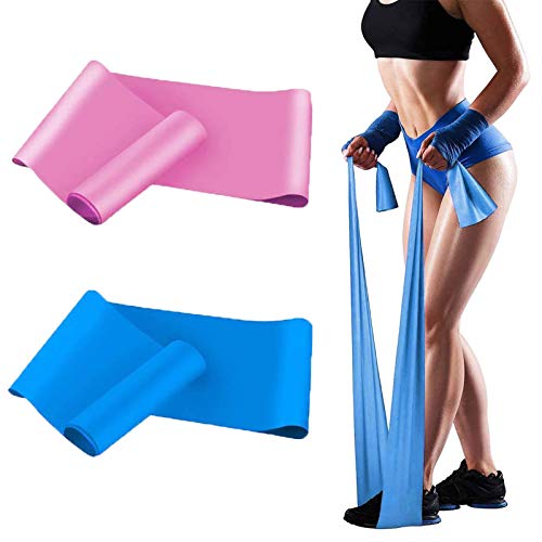 Bandas Elásticas Fitness Theraband Cintas Elásticas Bandas De Resistencia Ideal Equipos Rehabilitación Banda Resistencia para Mujer y Hombre Pilates, Fisioterapia, Yoga, Musculacion, Piernas(Juego 2)