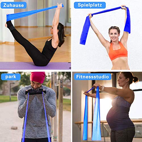 Bandas Elásticas Fitness Theraband Cintas Elásticas Bandas De Resistencia Ideal Equipos Rehabilitación Banda Resistencia para Mujer y Hombre Pilates, Fisioterapia, Yoga, Musculacion, Piernas(Juego 2)