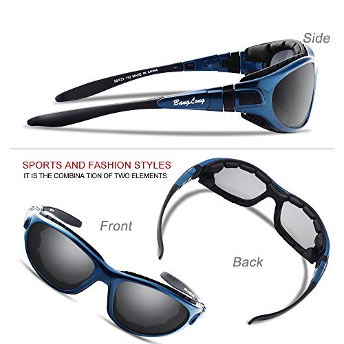 BangLong Gafas deportivas polarizadas con protección UV400, gafas de ciclismo, mujeres, hombres, para deportes al aire libre, anticolisión, antivaho, ciclismo, motociclismo