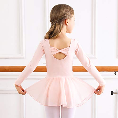 Bezioner Maillot Ballet Niña Maillot de Danza Leotardo Gimnasia Manga Larga  para 3-12 Años Azul 100 : : Moda