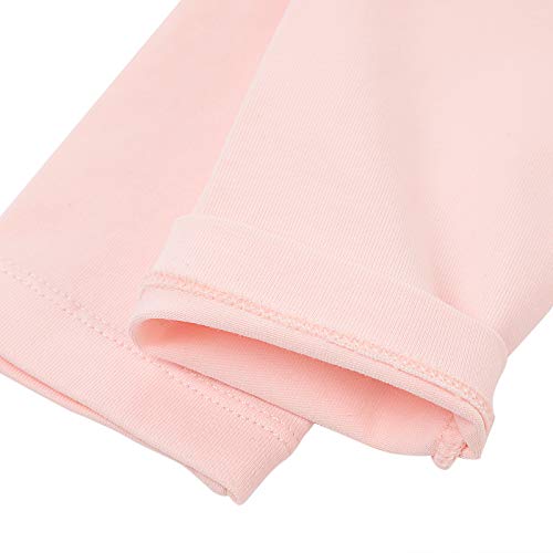 Bezioner Vestido de Ballet Maillot de Danza Gimnasia Leotardo Algodón Body Clásico para Niña (110 (100-110cm,4-5 años), Rosa Manga Larga)