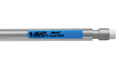 BIC Matic Original - Caja de 12 unidades, portaminas automáticos Fine 0,5 mm HB, colores surtidos