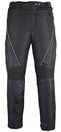 Bikers Gear Australia Pantalones de Motocicleta Impermeables para Mujer, Color Negro con ventilación extraíble Forro térmico y CE1621-1 Armour UK14R L/R