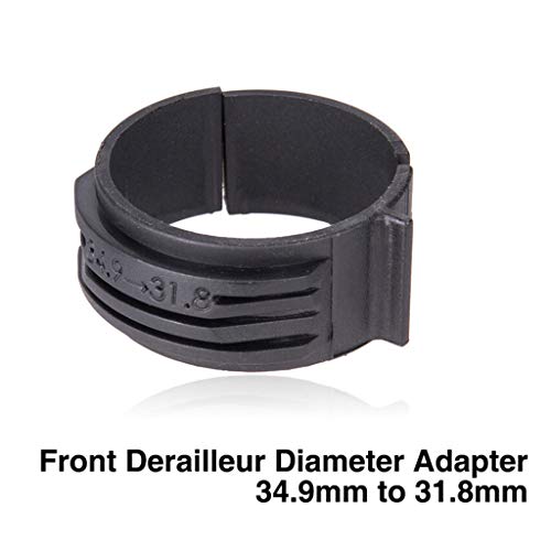 BIlinli Bicicleta Adaptador de diámetro del desviador Delantero Anillo de 34,9 mm a 31,8 mm Abrazadera para Marco de Acero de molibdeno Cromado Bicicleta de Carretera MTB