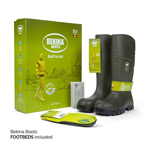 Bota de Trabajo Robusta para Mujeres y Hombres sin Puntera de Acero de Seguridad, para Uso agrícola, Garantiza una excelente adherencia, protección de Aislamiento -30 Grados, Verde, EU 43