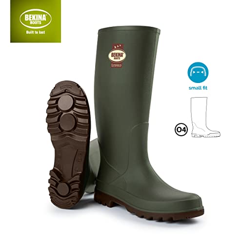 Botas para Caminar para Hombres, Muy Ligeras, Neotane 3 Veces más duraderas Que Las Botas de Goma comparables, Incl. Plantilla para pies Secos y cálidos, Suela marrón Antideslizante, EU 41