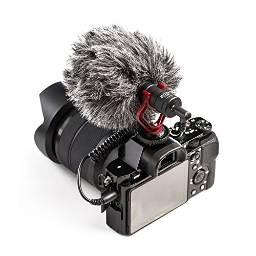 BOYA by-MM1 Cámara Video Micrófono Youtube Vlogging Facebook Livestream Recording Shotgun Mic con Soporte de Choque para teléfonos Inteligentes, tabletas, DSLR, videocámaras de Consumo, PC y más