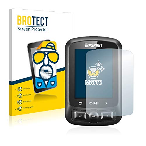 BROTECT Protector Pantalla Anti-Reflejos Compatible con igpsport iGS618 (2 Unidades) Película Mate Anti-Huellas