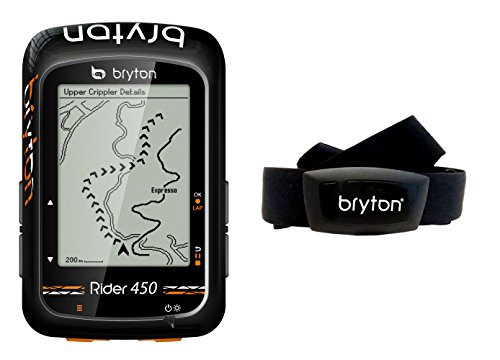 Bryton Rider 450H GPS Ciclismo, Adultos Unisex, Negro, 2.3"