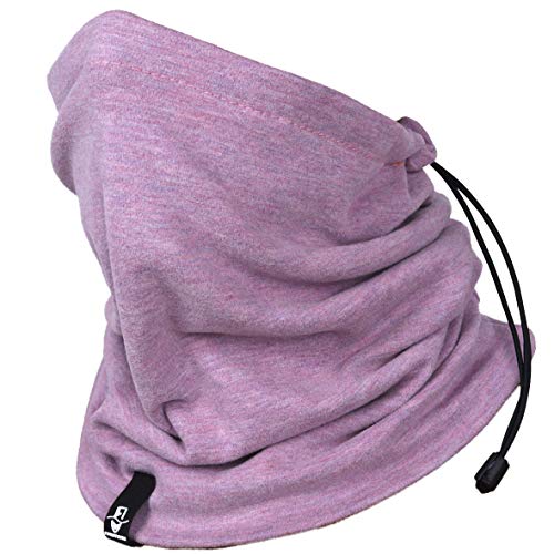 Calentador de Cuello Polaina Mascarilla Bandana para Hombres Mujeres Pasamontañas Cubierta Facial Invierno Verano Bufanda (Rosado)