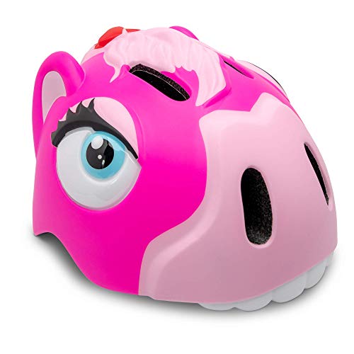 Casco de Bici para niños | Casco de Bici para niños y niñas pequeños, niños y niñas patinetes eléctricos, triciclos, Skateboarding y bicis | Casco Ciclismo Animales niño (Pink Horse)