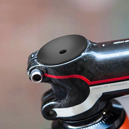 Casquillo superior de la bici de montaña de los auriculares de la bicicleta reemplazo para la cubierta del tubo de la bifurcación de 28.6m m Espaciador Aleación de Alluminum del espaciador(negro)