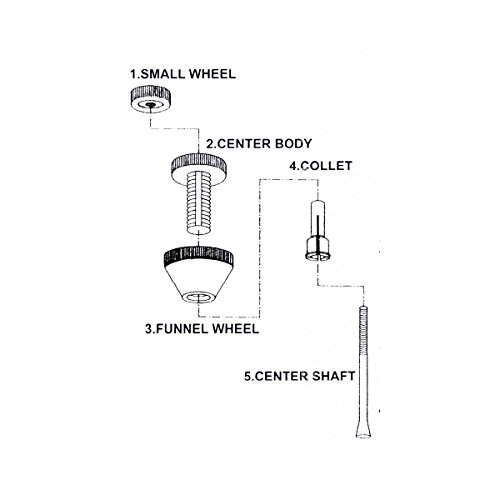 Centrador de embrague universal coche LICOTA para taller mecánico - Incluye 3 adaptadores 15-21, 17-25 y 22-28 mm - Alineador PROFESIONAL