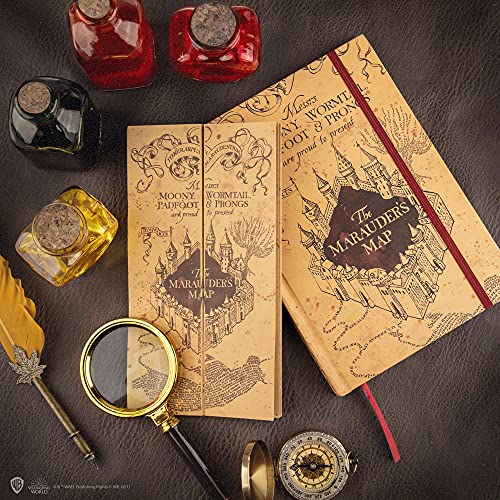 Cinereplicas Harry Potter - Cuaderno con mapa del Merodeador plegable - Licencia Oficial