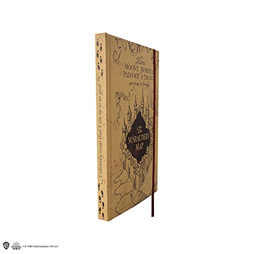 Cinereplicas Harry Potter - Cuaderno con mapa del Merodeador plegable - Licencia Oficial