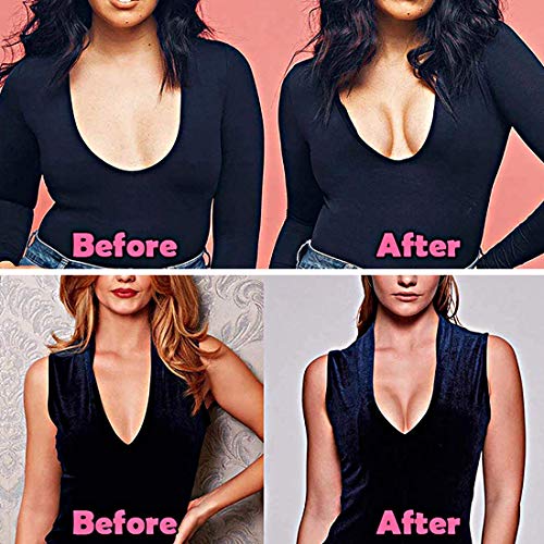 Cinta Adhesiva para Pechos Grandes,2 rodillos cinta para el cuerpo，Boob Tape Resistente al Agua Cinta Adhesiva con Efecto Sujetador Invisible,6 pezones para cubrir Pezoneras Adhesivas (Negro + Caqui)