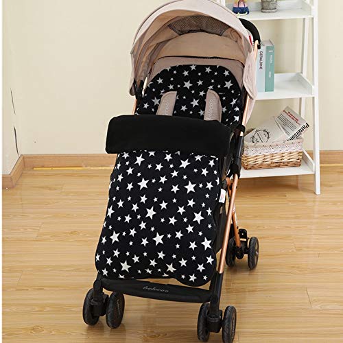 Cochecito Manguitos del pie para cochecitos, Mamas & Papas bebé Fundamentos Saco para Cochecito de niño/Conector Universal para sillas de Paseo cochecitos cochecitos de niño con Errores,Negro