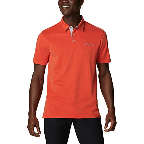 Columbia Nelson Point Polo, Hombre, Naranja (Bonfire), XXL