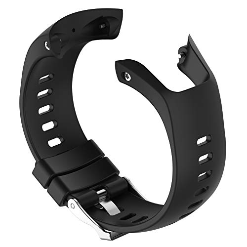 Correa de silicona de 22 mm para Suunto Spartan Trainer Wrist HR Accesorios de repuesto, Negro,