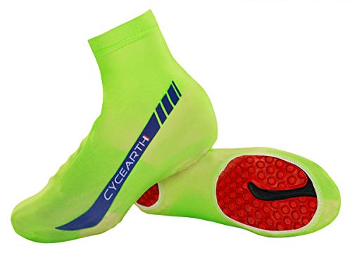 CYCEARTH Cycling Shoe Covers Men Bike Bicycle Overshoes (Green,Large)