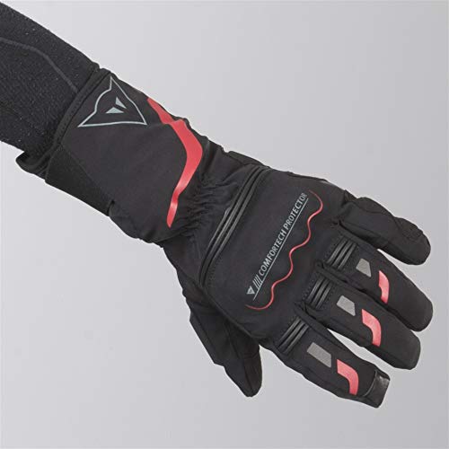 Dainese-TEMPEST UNISEX D-DRY LONG Guantes, Negro/Rojo, Talla S