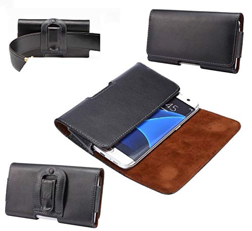 DFV mobile - Funda Cinturon Piel Autentica Clip Horizontal para Xiaomi 11T (2021) - Negra