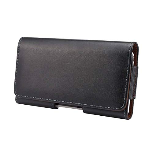 DFV mobile - Funda Cinturon Piel Autentica Clip Horizontal para Xiaomi 11T (2021) - Negra