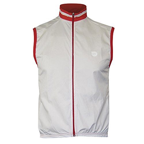 ELTIN Chaleco Protect, Hombre, Blanco/Rojo, M