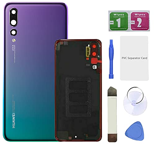 Eonpam Tapa batería Vidrio Trasera Reemplazo para (Huawei P20 Pro) Kit reparación Original Cristal Trasero (Aurora)