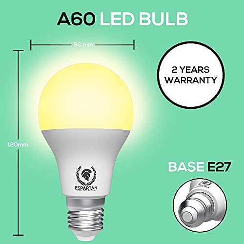 Espartan - Bombillas LED E27 Luz Cálida Bola 15W, 3000K, 1500 lúmenes, Equivalente a 100W Bombilla Incandescente Halógena, Bombilla LED E27 Cálido, Casquillo Gordo, Bombilla E27 LED - Pack de 3